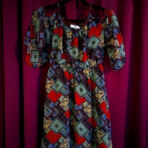Gypsy style patchwork print shear sundress.